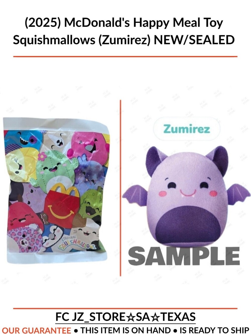 (2025) McDonald's Happy Meal Toy Squishmallows (Zumirez) NEW/SEALED